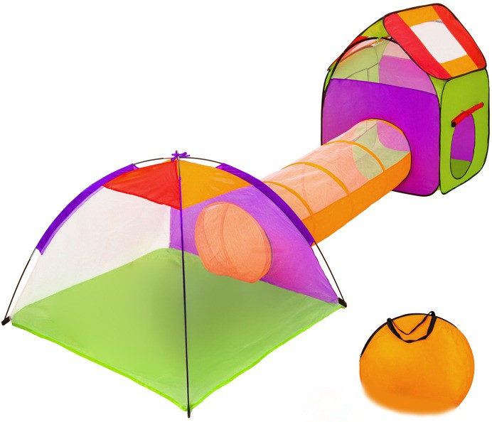 Eco Toys Oranje/Groen 3-in-1 Speeltent