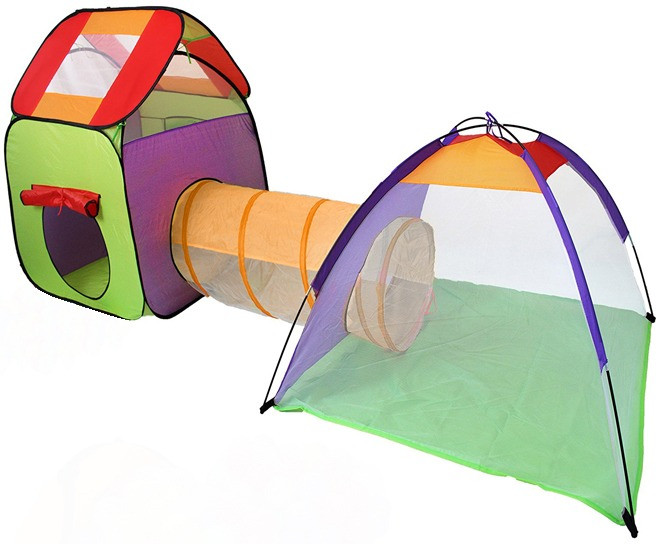 Eco Toys Oranje/Groen 3-in-1 Speeltent