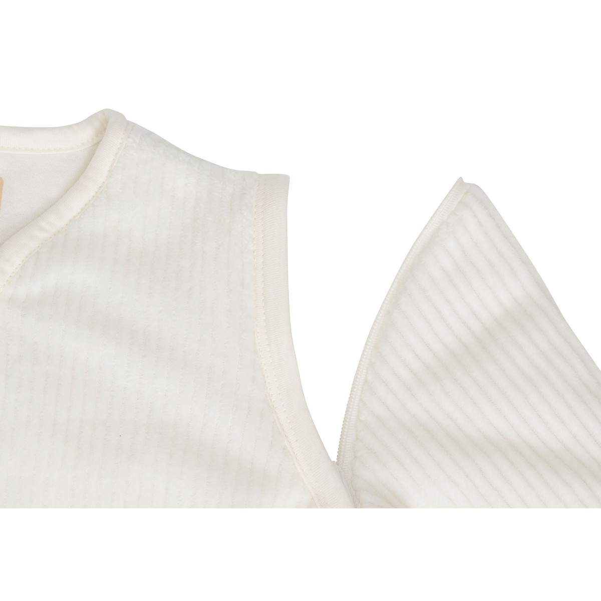 Jollein Rib Ivory Round 110 cm Slaapzak met Afritsbare Mouwen