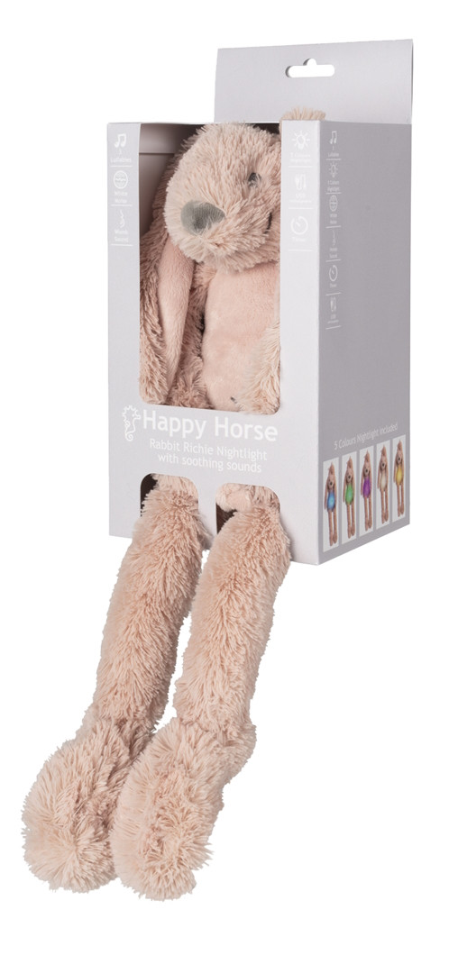 Happy Horse Rabbit Richie Oudroze Nachtlampje met Muziek