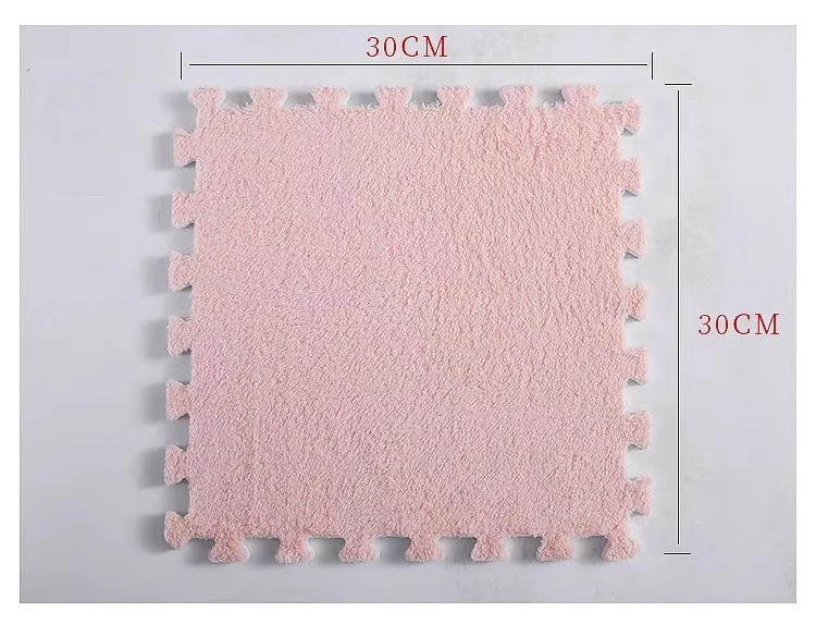 Eco Toys Roze Pluche Schuimrubber Speelmat