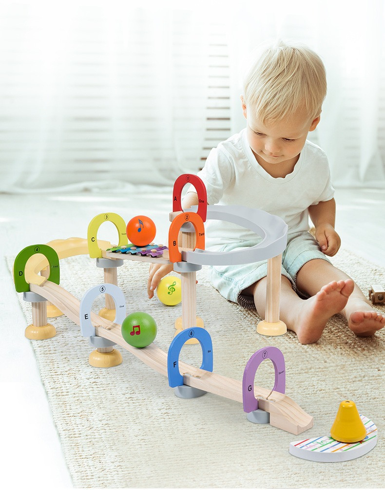 Eco Toys Houten XL Knikkerbaan