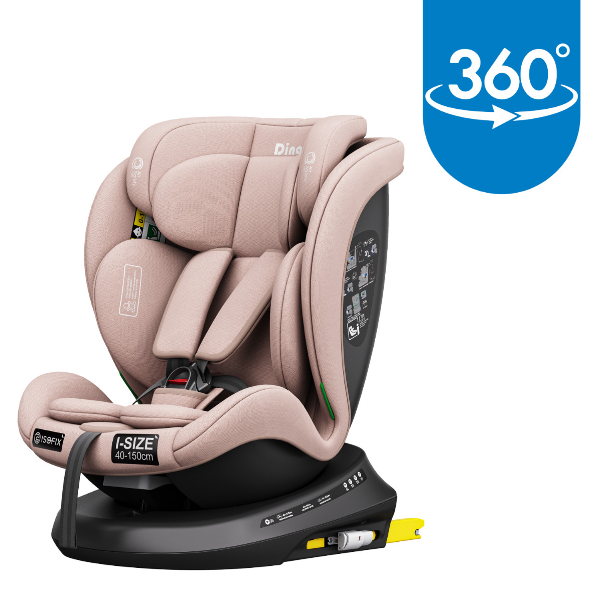 Ding Aiden Pink 40-150 cm 360° i-Size Autostoel