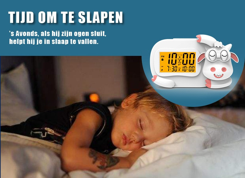 Eco Toys Koe Geel Digitale Kinderwekker Slaaptrainer