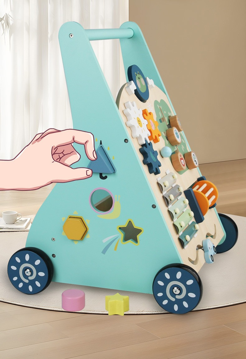 Eco Toys Stonegreen Houten Baby Walker Loopwagen