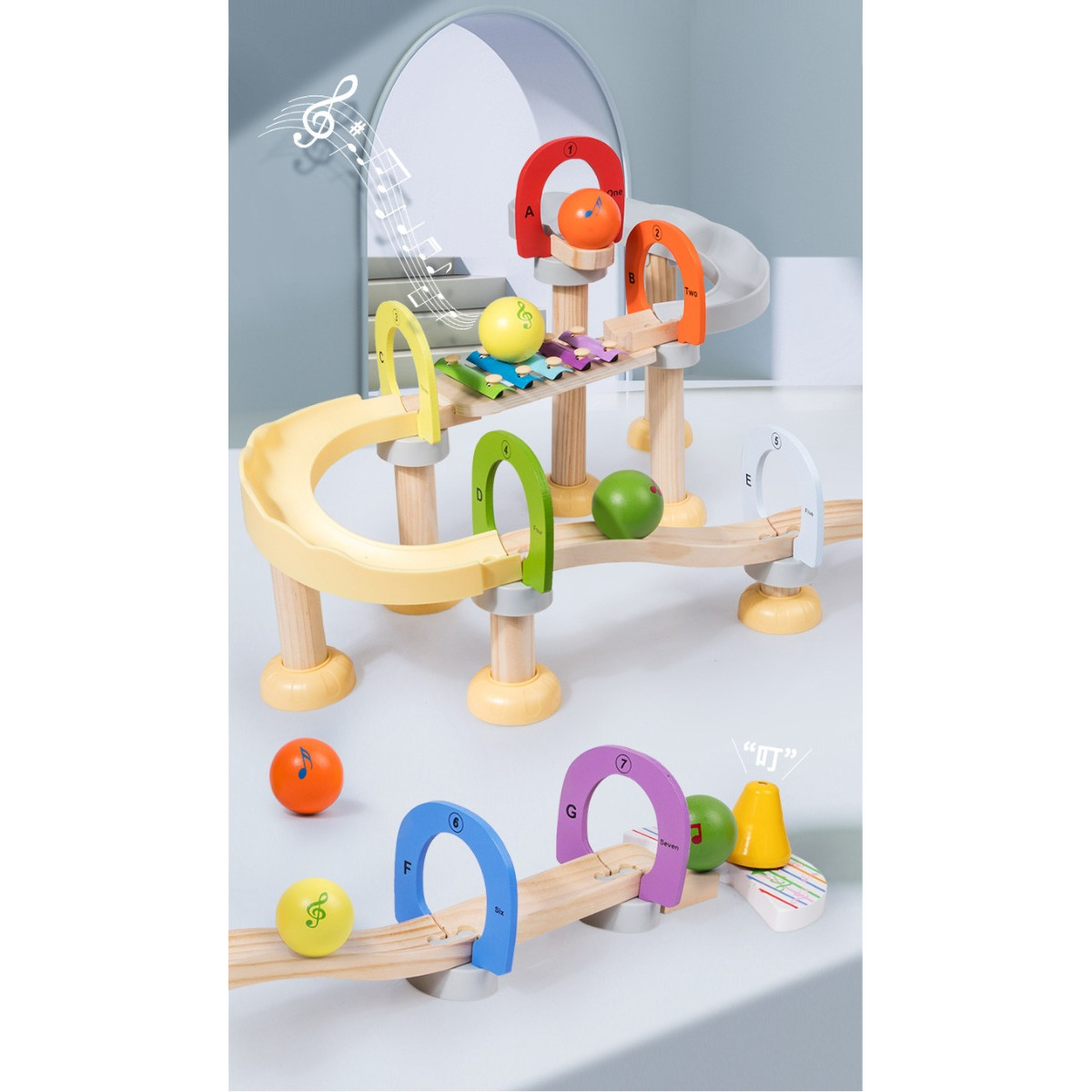 Eco Toys Houten XL Knikkerbaan