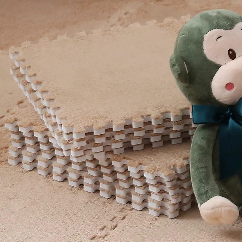 Eco Toys Nougat Pluche Schuimrubber Speelmat