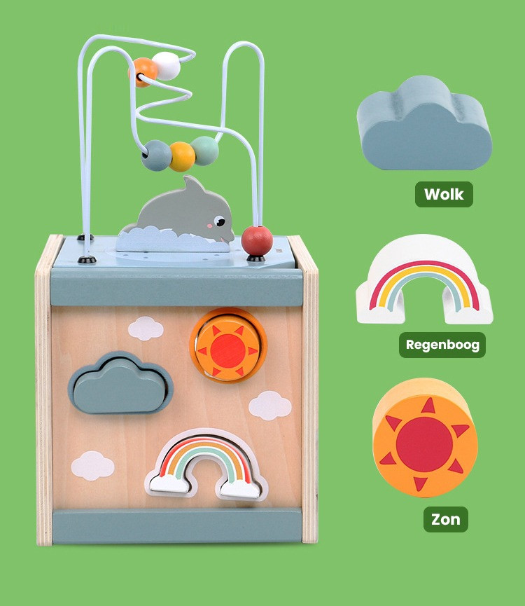 Eco Toys Oceaan Houten Activiteitenkubus