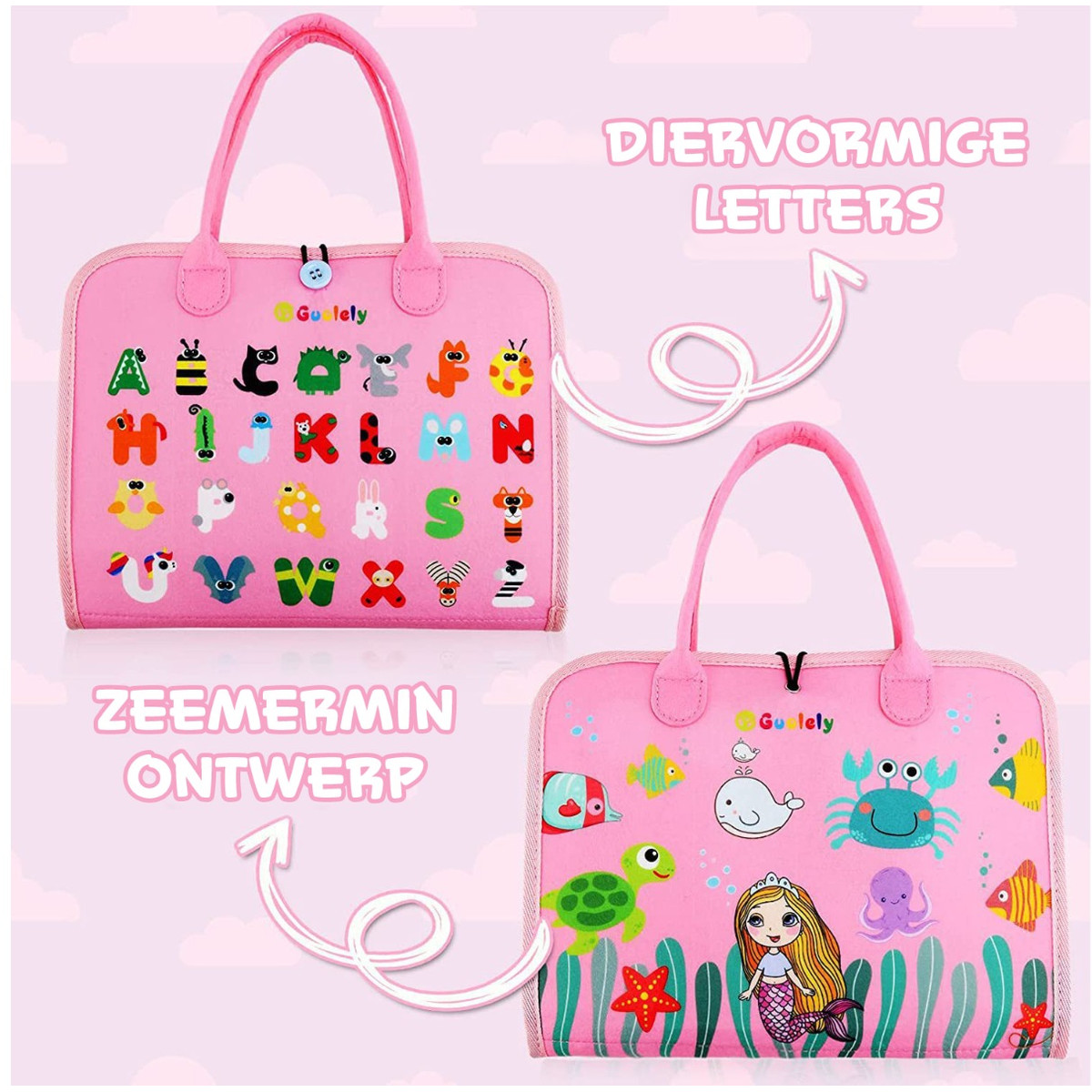 Eco Toys Roze Busy Board Activiteitenboek