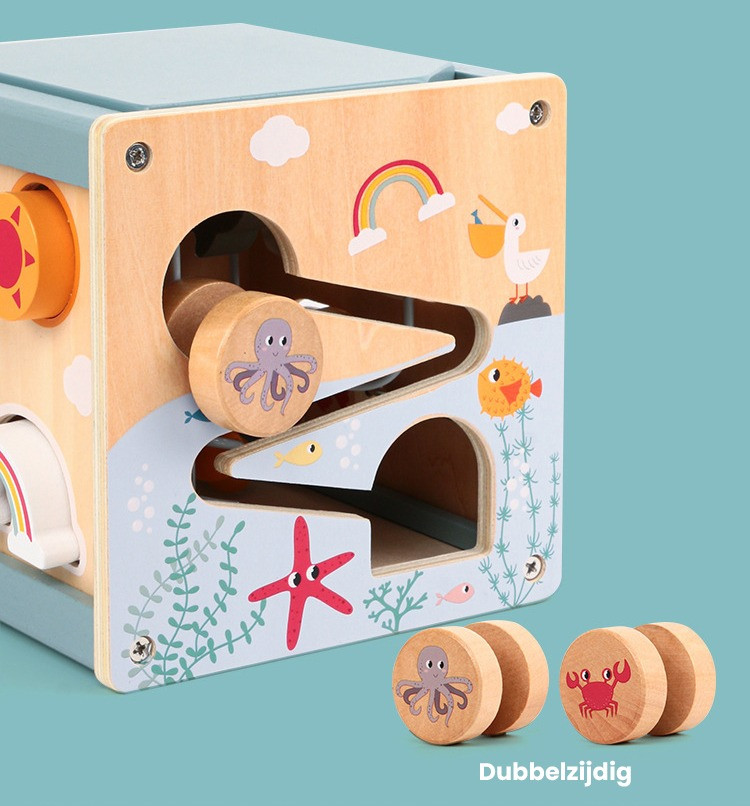 Eco Toys Oceaan Houten Activiteitenkubus