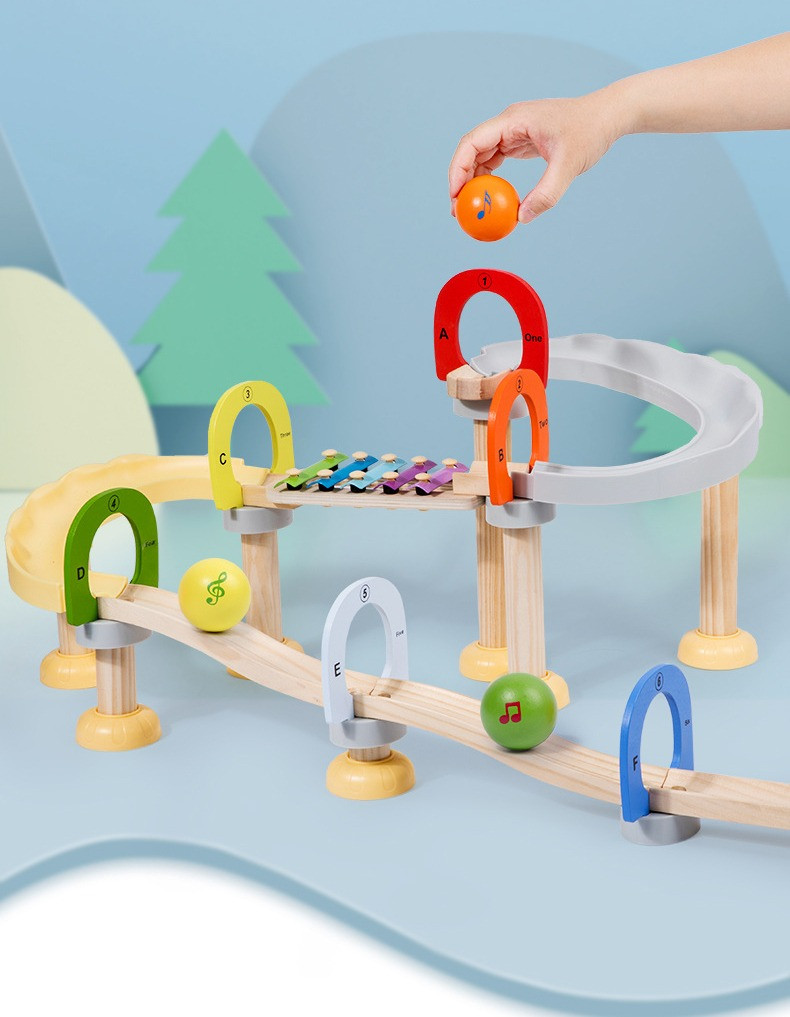 Eco Toys Houten XL Knikkerbaan