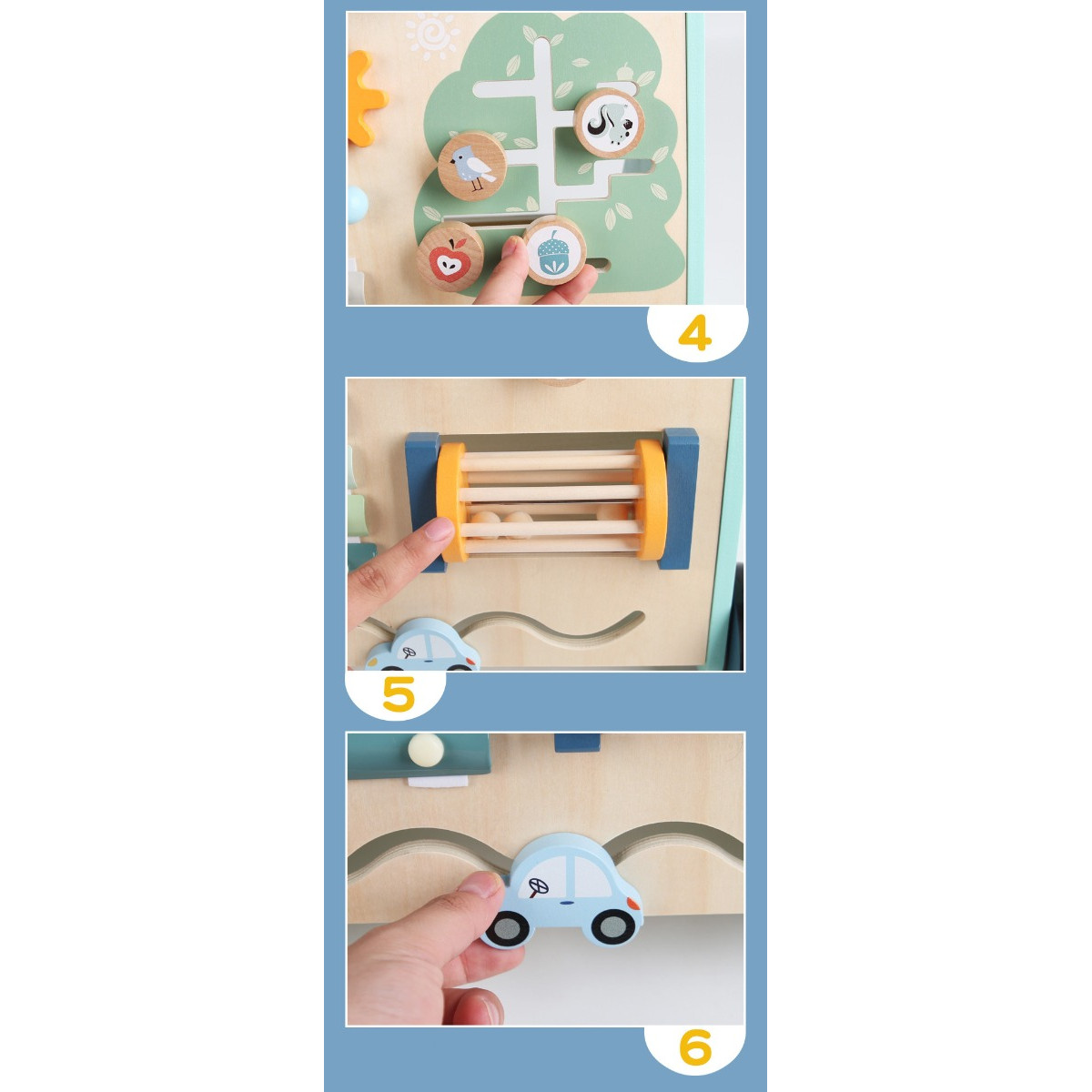 Eco Toys Stonegreen Houten Baby Walker Loopwagen