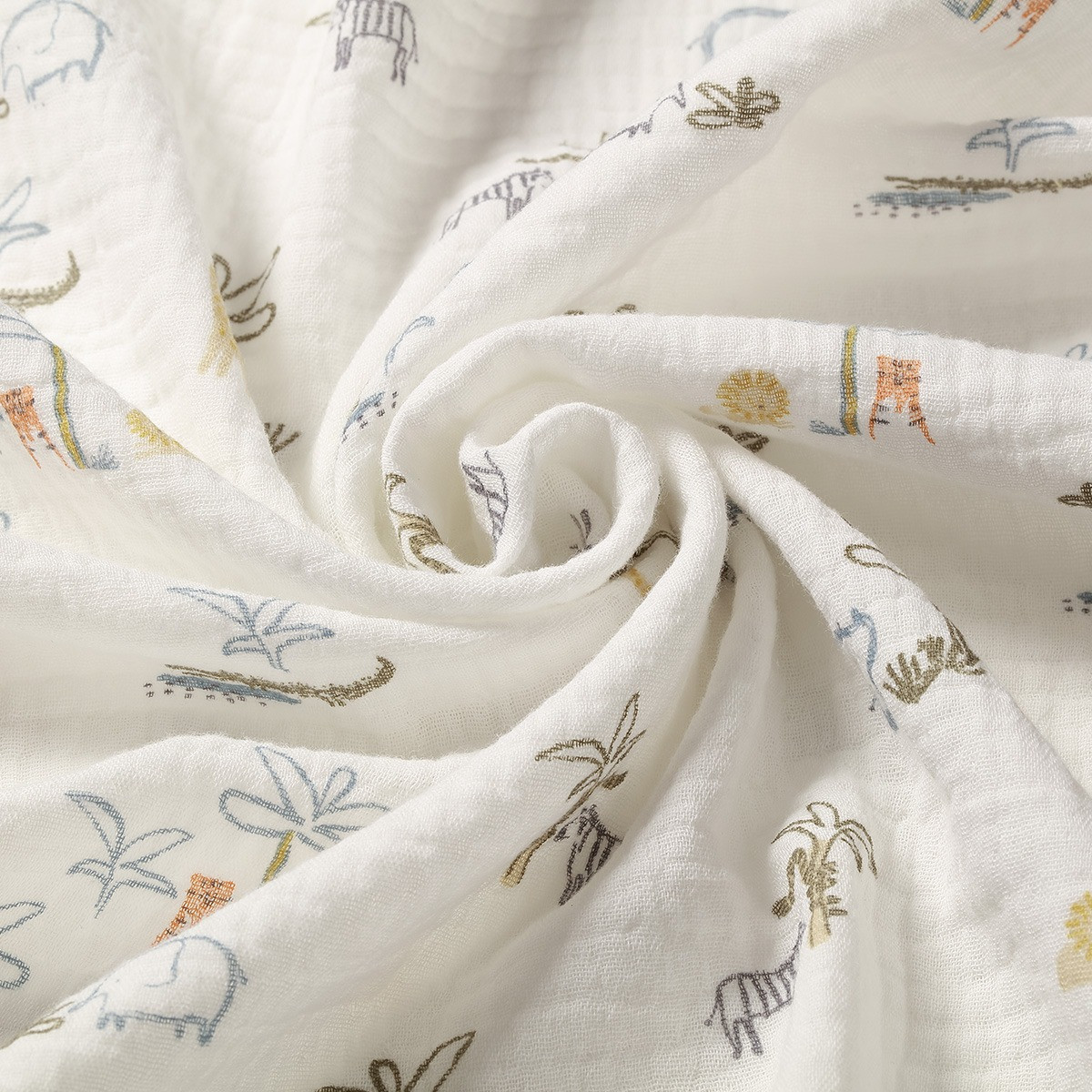 Baby Ono Crinkled Groen/Creme 3 Stuks Hydrofiel Luiers