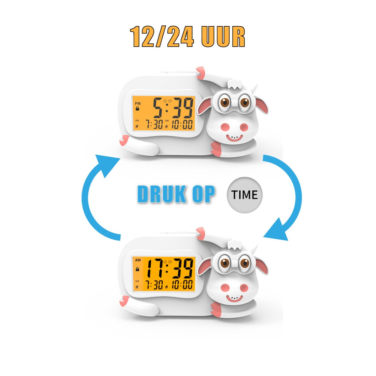 Eco Toys Koe Geel Digitale Kinderwekker Slaaptrainer