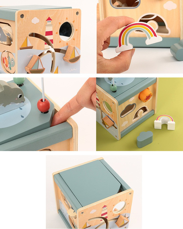 Eco Toys Oceaan Houten Activiteitenkubus