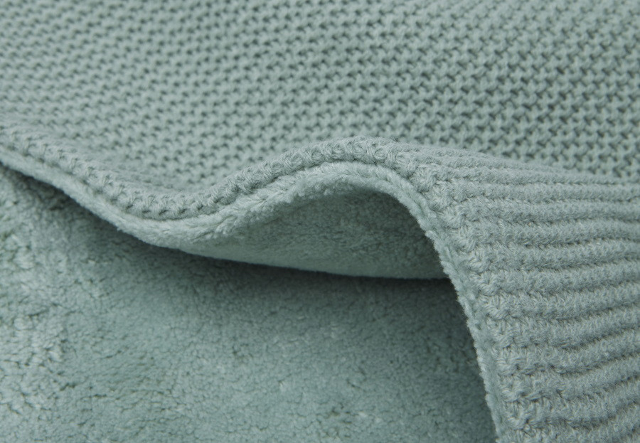 Jollein Basic Knit Forest Green / Fleece 100 x 150 cm Ledikantdeken