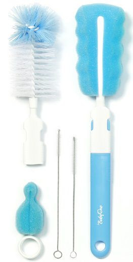 Baby Ono Blauw Fles & Speen Borstel Set