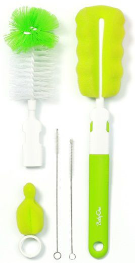 Baby Ono Groen Fles & Speen Borstel Set