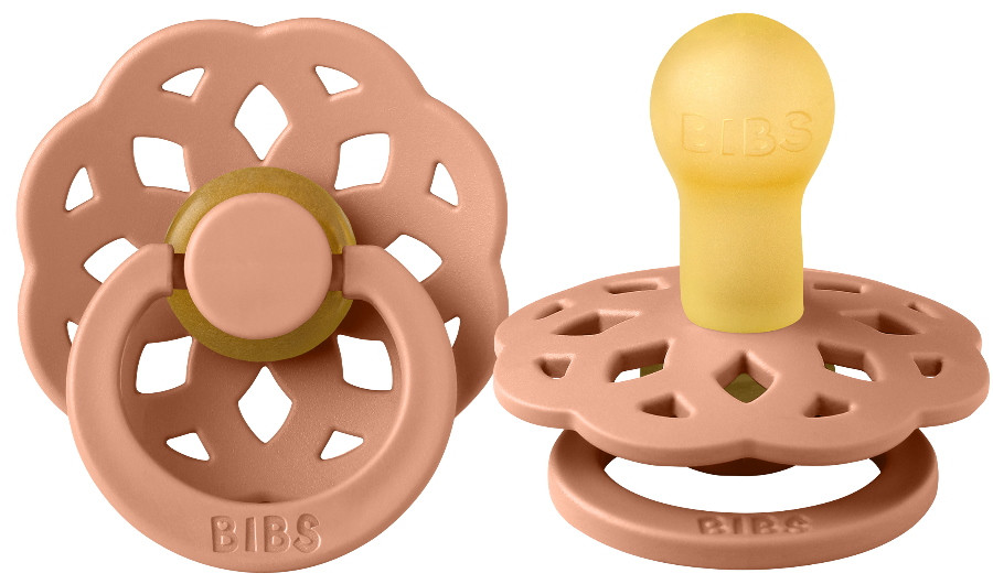 Bibs Boheme Peach 0-6 mnd Fopspeen