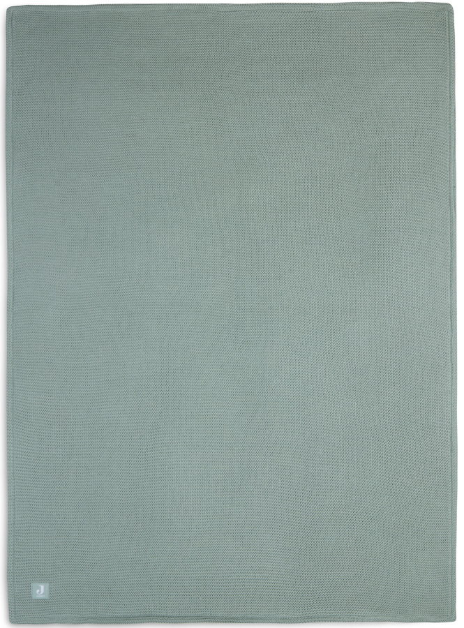 Jollein Basic Knit Forest Green / Fleece 100 x 150 cm Ledikantdeken