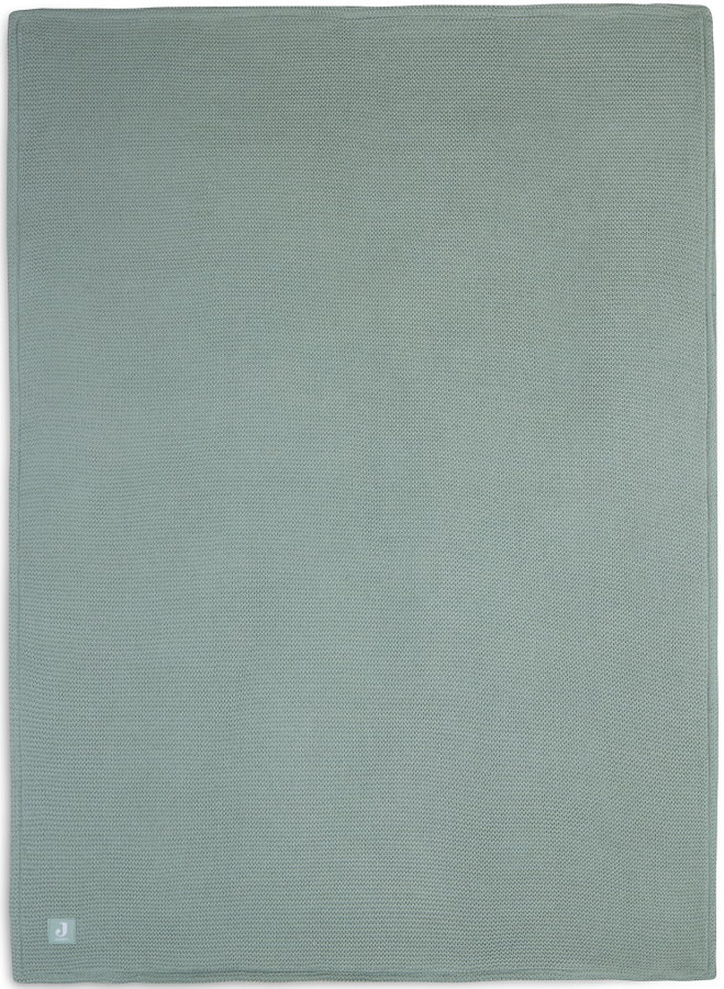 Jollein Basic Knit Forest Green / Fleece 75 x 100 cm Wiegdeken