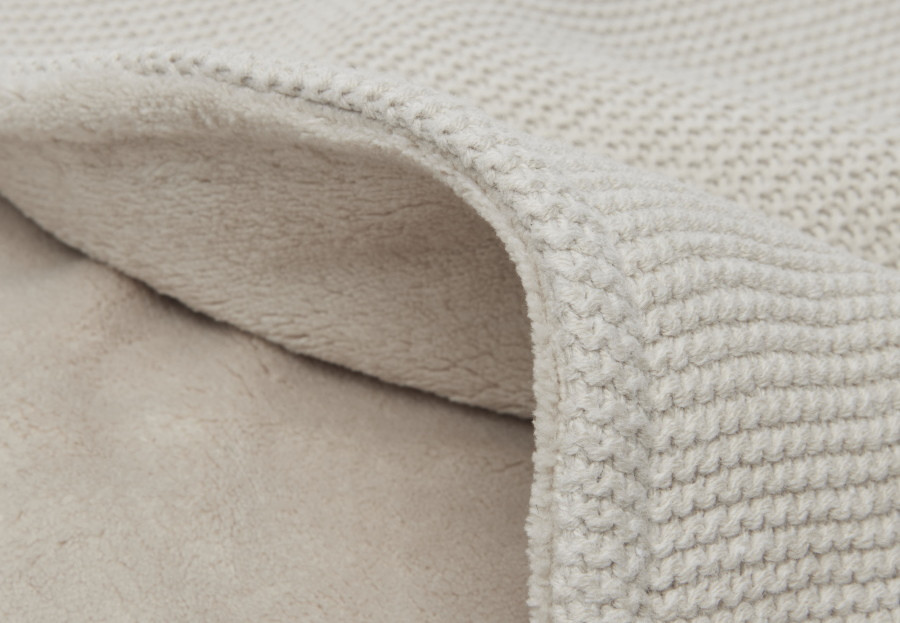 Jollein Basic Knit Nougat / Fleece 100 x 150 cm Ledikantdeken