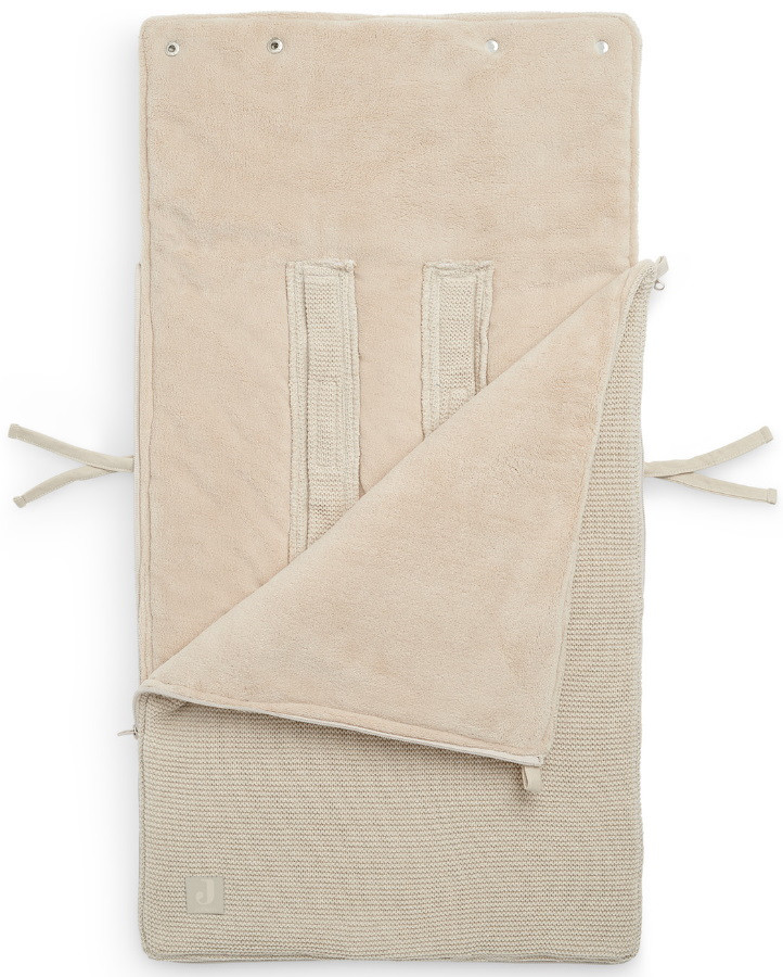 Jollein Basic Knit Nougat 3/5 punts 0-9 Maanden Autostoel Voetenzak