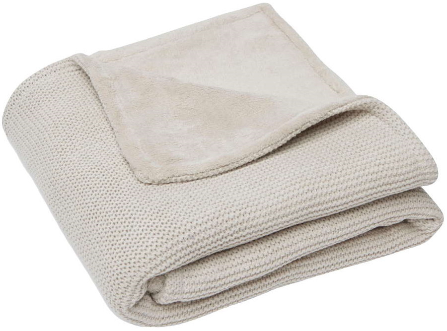 Jollein Basic Knit Nougat / Fleece 75 x 100 cm Wiegdeken