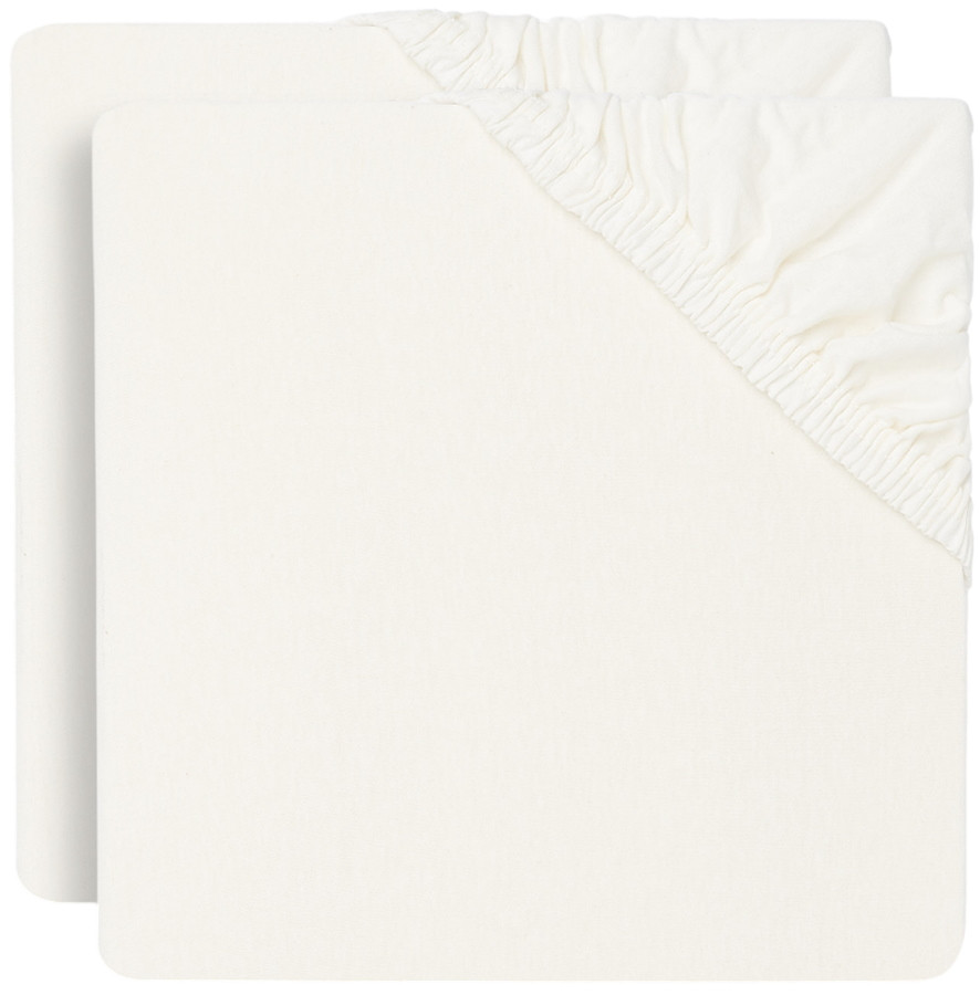 Jollein Jersey Ivory 60 x 120 cm 2 Stuks Ledikant Hoeslaken