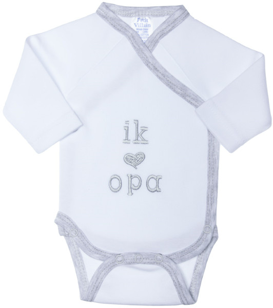 Petit Villain Ik Love Opa Maat 56 3m Wit Romper