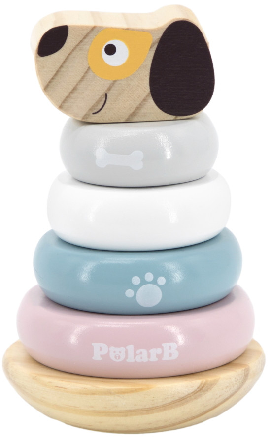 PolarB Puppy Houten Tuimelring Piramide