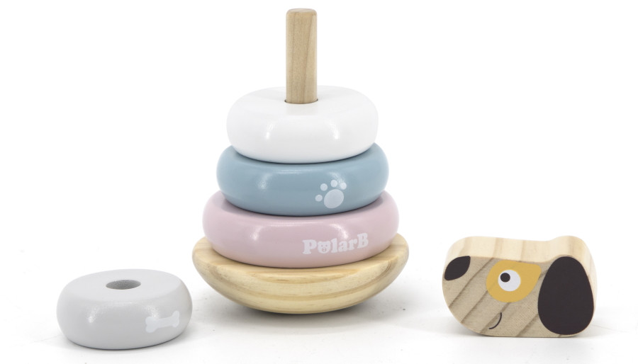 PolarB Puppy Houten Tuimelring Piramide