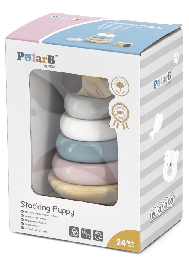 PolarB Puppy Houten Tuimelring Piramide