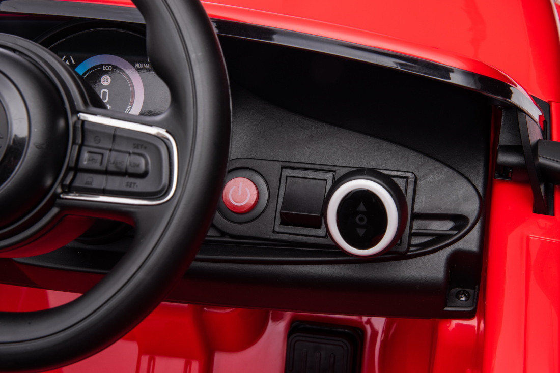 Eco Toys Roze Elektrische Fiat 500 Kinderauto