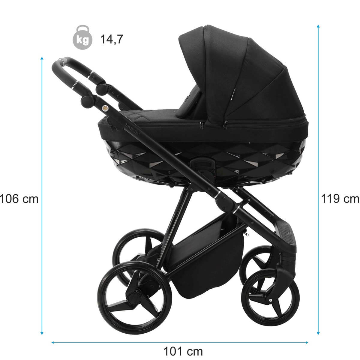 Adamex Quantum Std Beige/Black 2-in-1 Kinderwagen