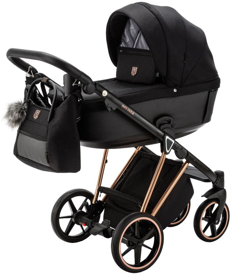Adamex Belissa Special Edition Black/Rose 2-in-1 Kinderwagen