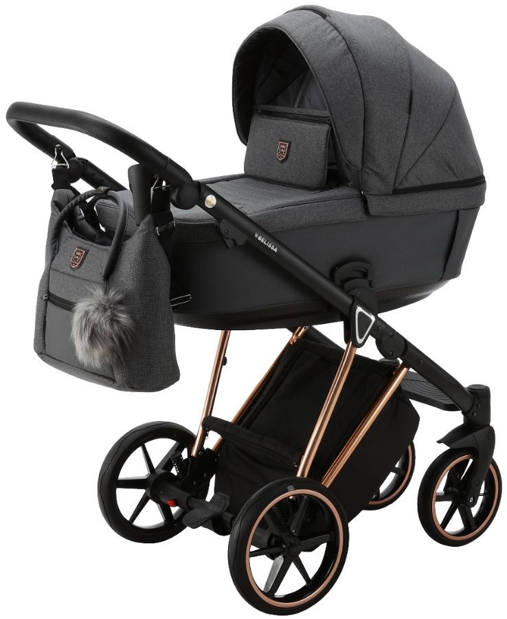 Adamex Belissa Special Edition Grey/Rose 2-in-1 Kinderwagen