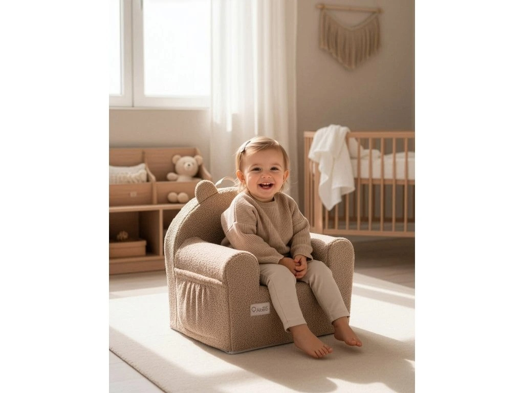 Albero Mio Teddy Boucle Caramel Kinderfauteuil