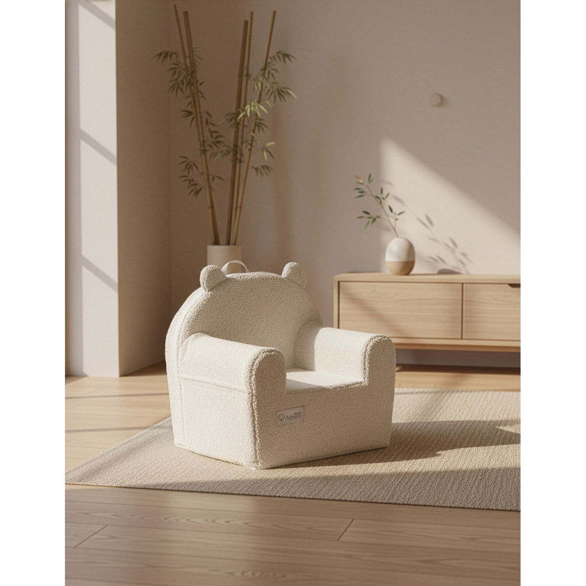 Albero Mio Teddy Boucle Vanille Kinderfauteuil