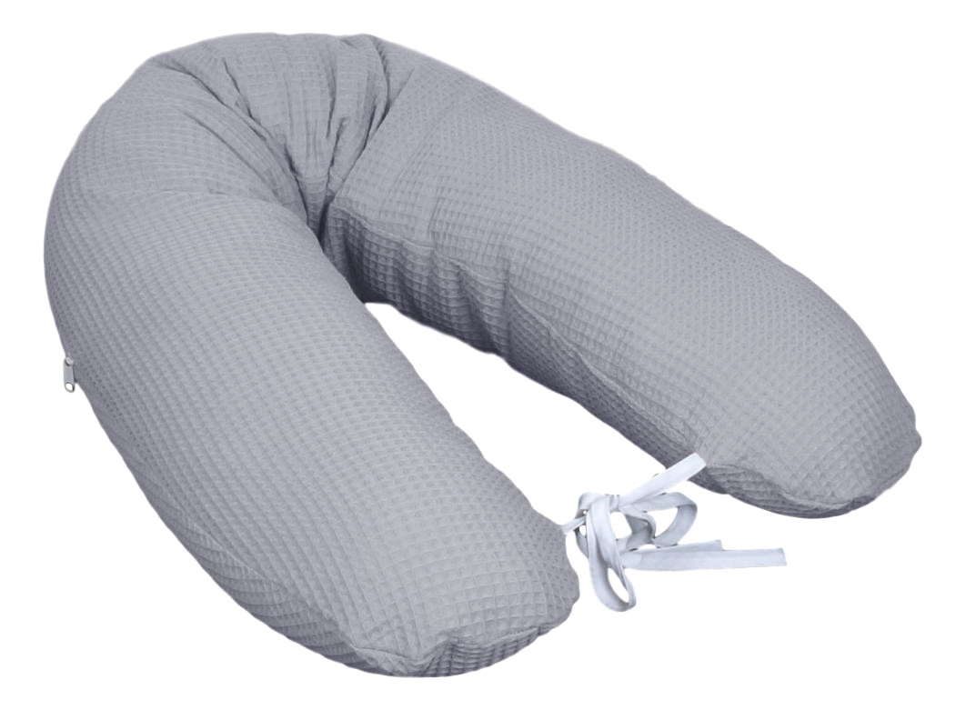 MamaLoes Amy Wafel Lichtgrijs Voedingskussen