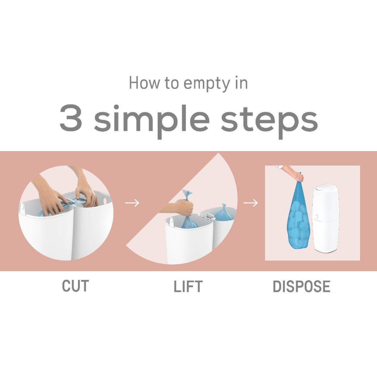 Angelcare Navulcassettes 6-pack + Classic XL Wit Luieremmer