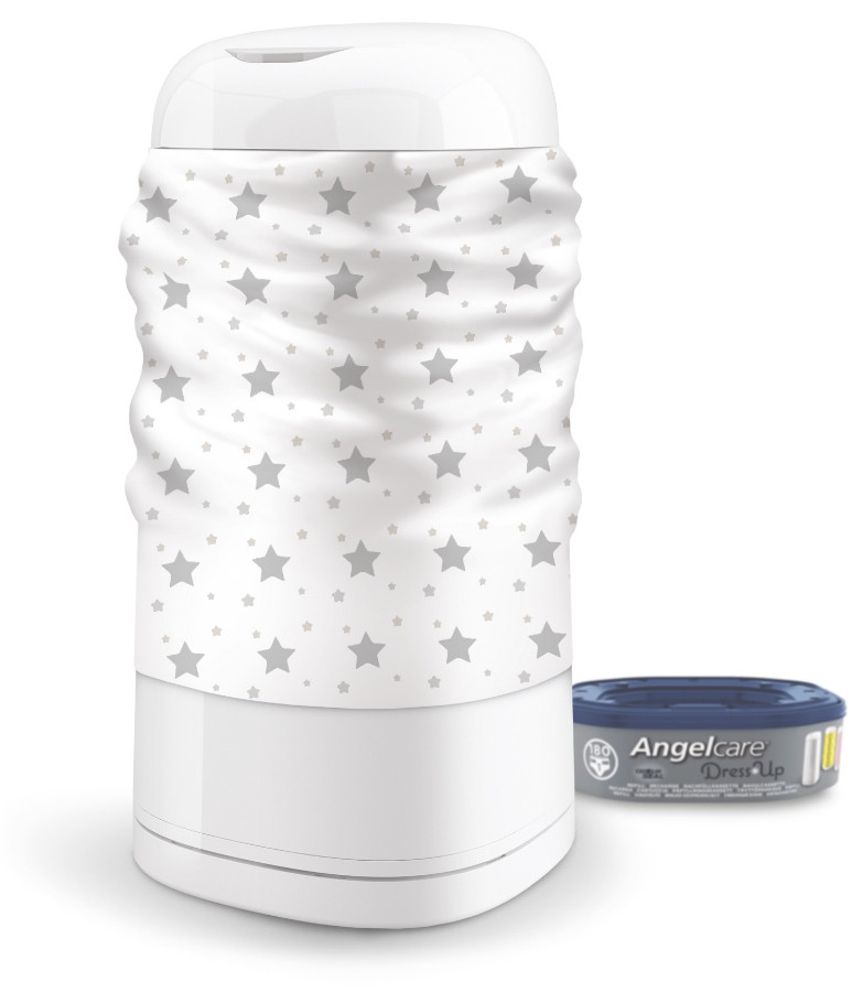 Angelcare Dress Up Grey Stars Hoes voor Luieremmer