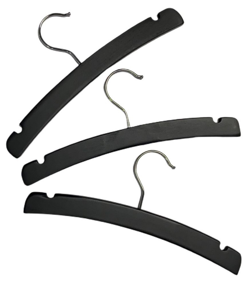 Babsana Kledinghangers Hout Zwart per 3 Stuks