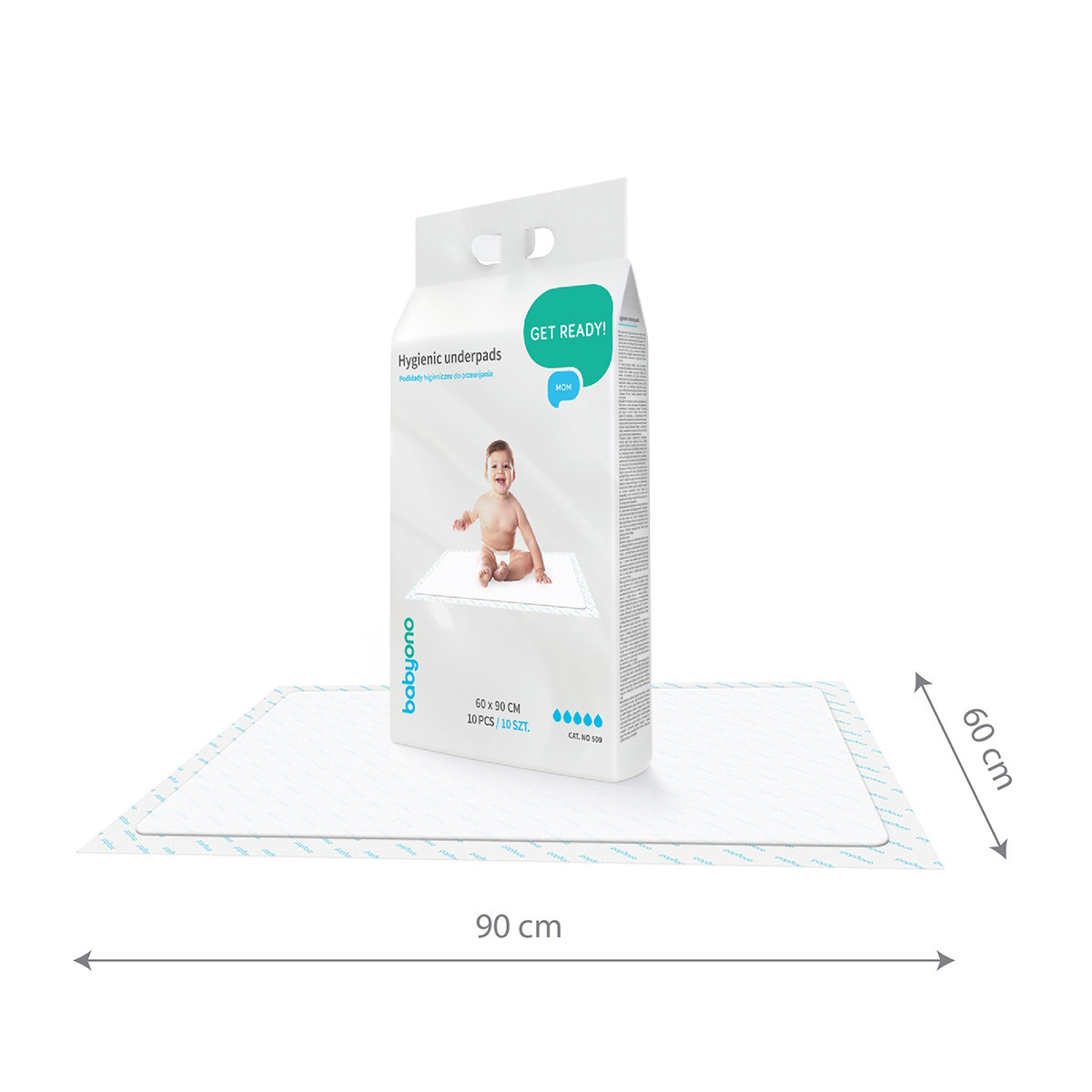 Baby Ono 10 stuks 60 x 90 cm Wegwerp Verschoningsmatjes