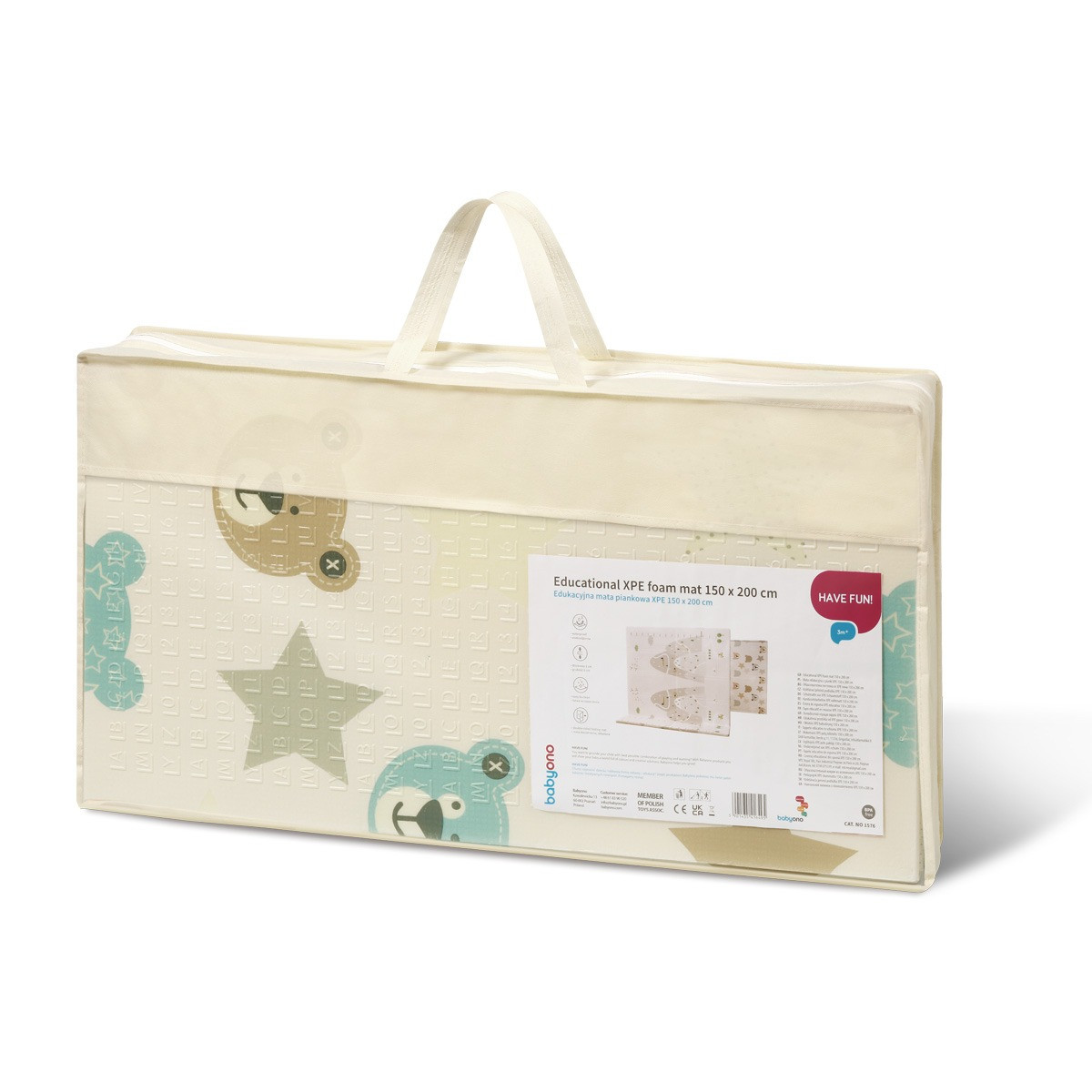 Baby Ono 150 x 200 cm Educatieve Omkeerbare Speelmat