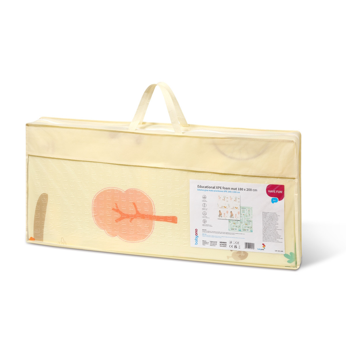 Baby Ono 180 x 200 cm Educatieve Omkeerbare Speelmat