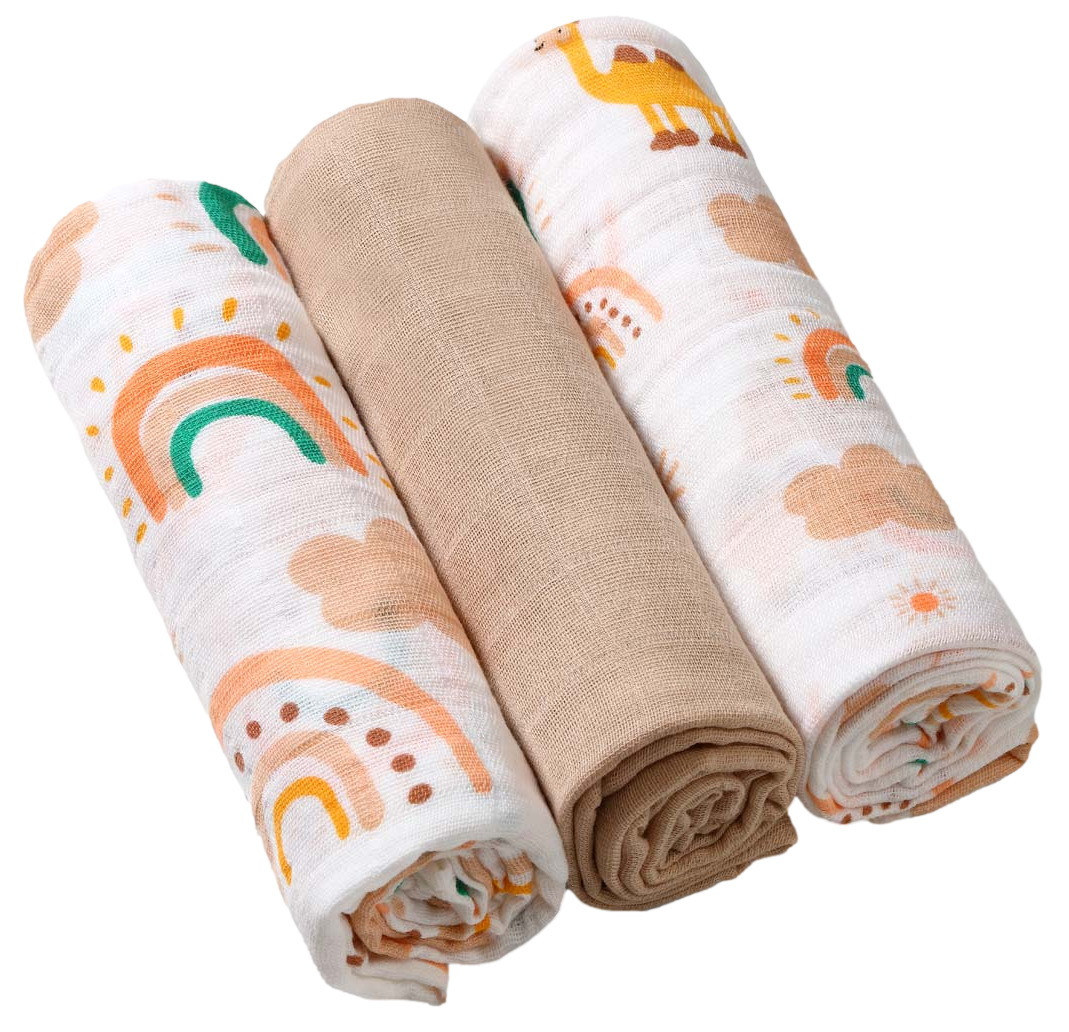 Baby Ono 3 Stuks Beige Hydrofiel Luiers
