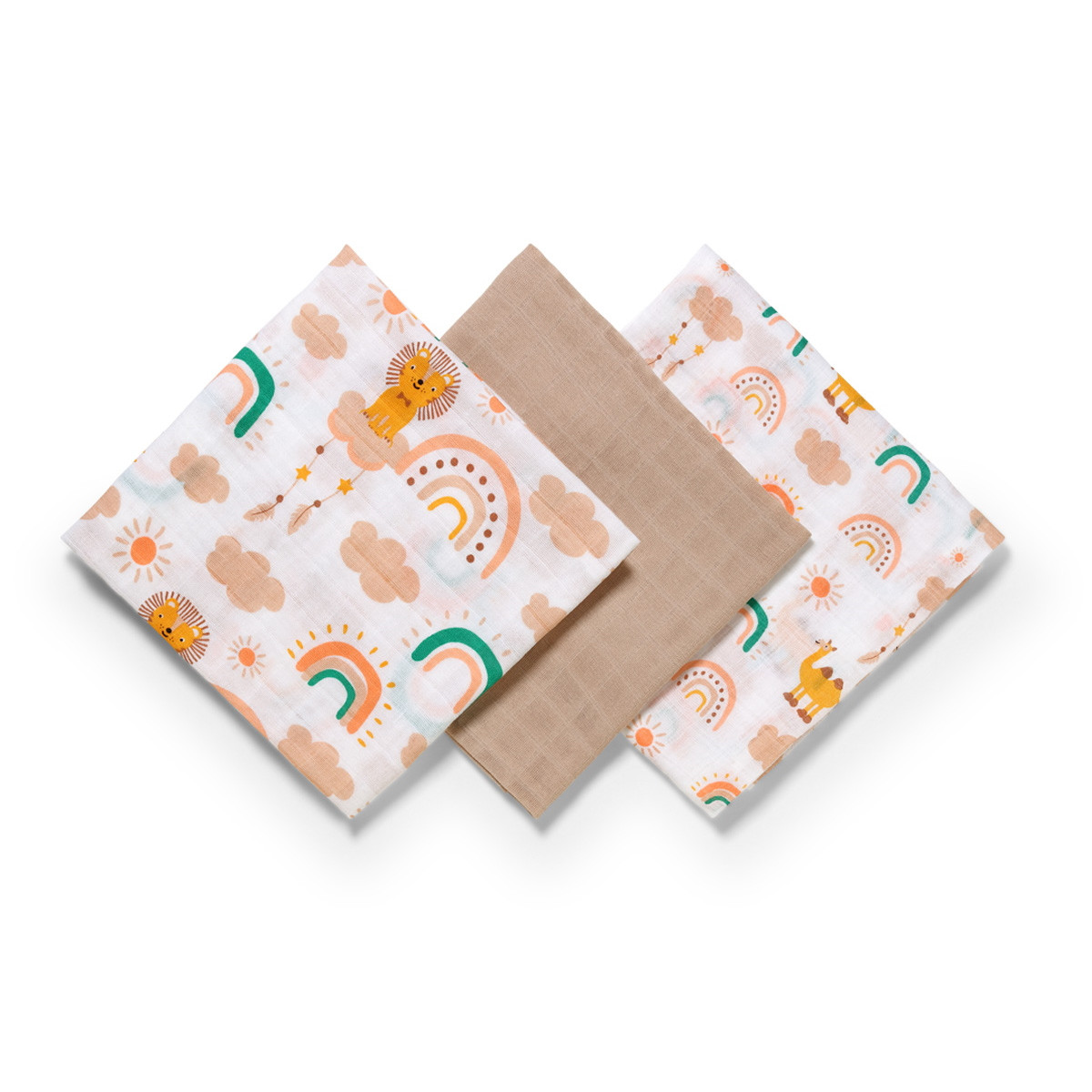 Baby Ono 3 Stuks Beige Hydrofiel Luiers