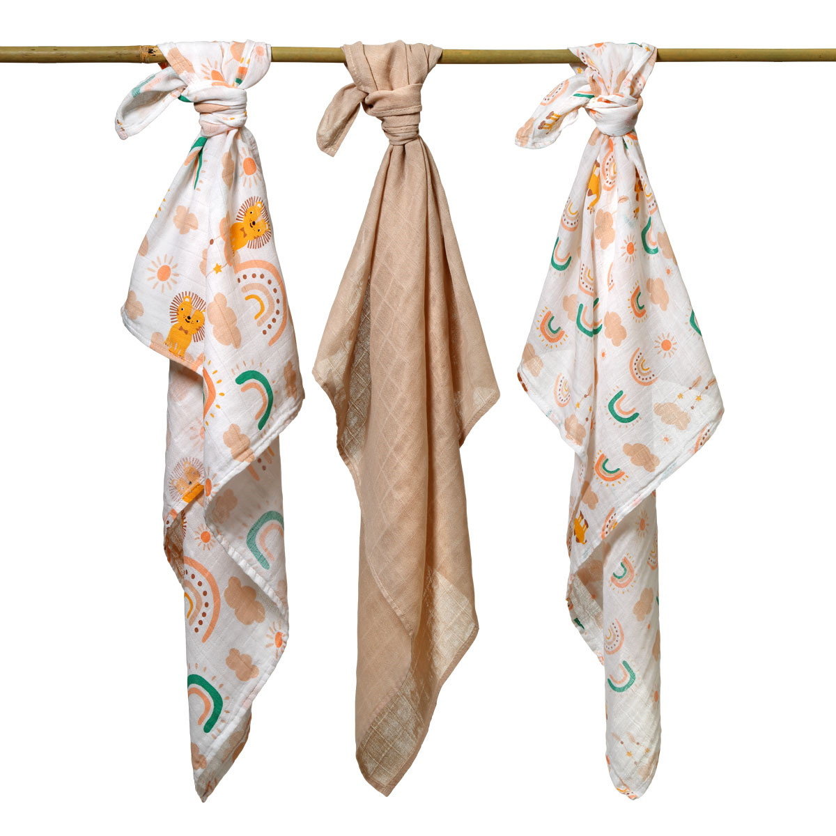 Baby Ono 3 Stuks Beige Hydrofiel Luiers