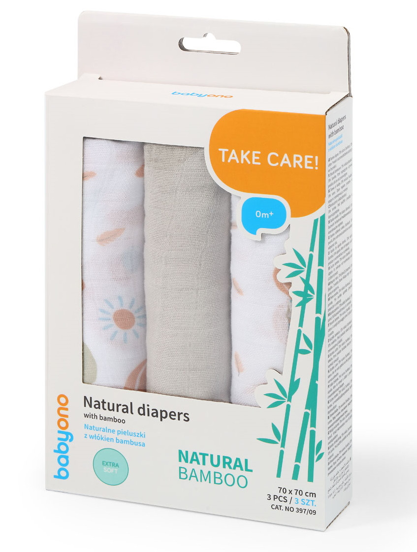 Baby Ono Bamboo Air 3 Stuks Hydrofiel Luiers